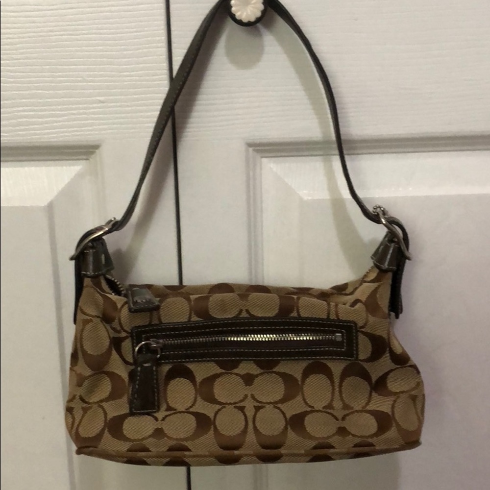 Coach Purse - Brown and Tan Cloth